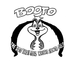 BOOFO THE DOG THAT GOES WHERE SANTA GOES trademark