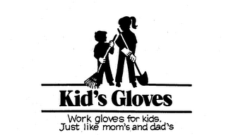 KID'S GLOVES WORK GLOVES FOR KIDS. JUST LIKE MOM'S AND DAD'S