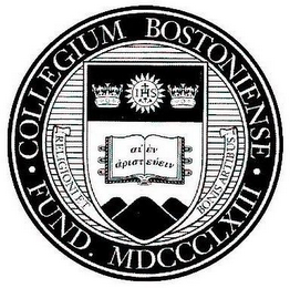 COLLEGIUM BOSTONIENSE FUND. MDCCCLXIII RELIGIONI ET BONIS ARTIBUS