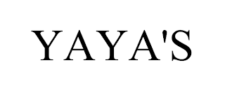 YAYA'S trademark