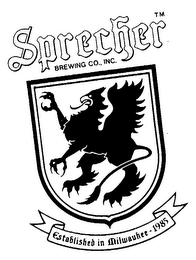 SPRECHER BREWING CO., INC. ESTABLISHED IN MILWAUKEE - 1985