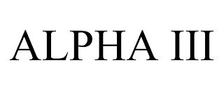 ALPHA III trademark