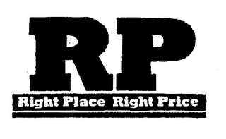 RP RIGHT PLACE RIGHT PRICE