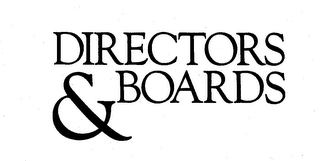 DIRECTORS &amp; BOARDS trademark