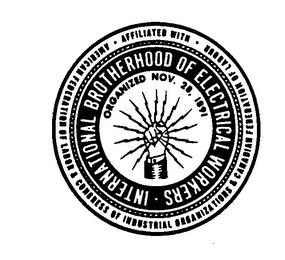 INTERNATIONAL BROTHERHOOD OF ELECTRICAL WORKERS AFFILIATED WITH-AMERICAN FEDERATION OF LABOR & CONGRESS OF INDUSTRIAL ORGANIZATIONS & CANADIAN FEDERATION OF LABOUR ORGANIZED NOV. 28, 1891