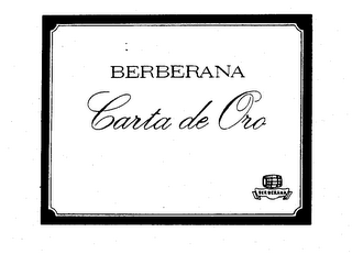 CARTA DE ORO BERBERANA