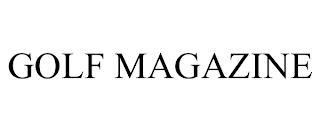 GOLF MAGAZINE trademark