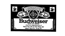 BUDWEISER KING OF BEERS BREWED BY OUR ORIGINAL PROCESS FROM THE CHOICEST HOPS, RICE AND BEST BARLEY MALT ANHEUSER-BUSCH, INC., ST. LOUIS, MO. trademark