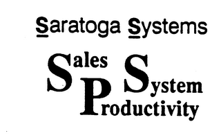 SARATOGA SYSTEMS SALES PRODUCTIVITY SYSTEM