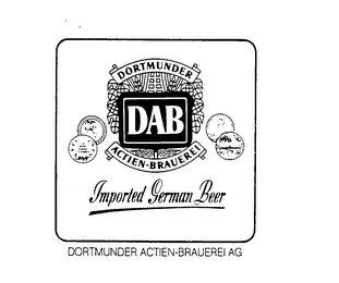 DAB DORTMUNDER ACTIEN-BRAUEREI IMPORTEDGERMAN BEER DORTMUNDER ACTIEN-BRAUEREI AG