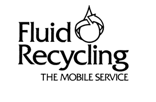 FLUID RECYCLING THE MOBILE SERVICE trademark