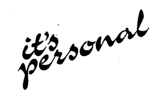 IT'S PERSONAL trademark