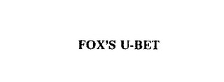 FOX'S U-BET trademark