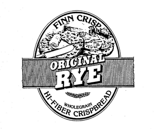 FINN CRISP ORIGINAL RYE HI-FIBER CRISPBREAD WHOLEGRAIN