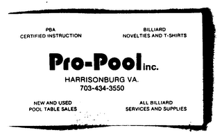 PRO-POOL INC.