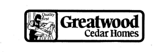 QUALITY FIRST GREATWOOD CEDAR HOMES