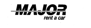 MAJOR RENT A CAR trademark