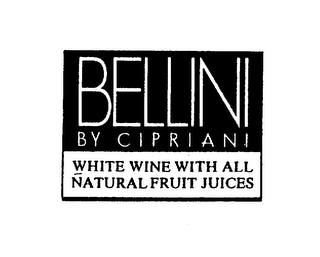 BELLINI BY CIPRIANI WHITE WINE WITH ALL NATURAL FRUIT JUICES