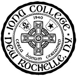 IONA COLLEGE NEW ROCHELLE, N.Y. 1940 CERTA BONUM CERTAMEN