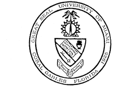 GREAT SEAL UNIVERSITY OF MIAMI CORAL GABLES FLORIDA 1925 INVESTIGATIO CONSERVATIO ET DISSEMINATIO SCIENTIAE MAGNA EST VERITAS trademark
