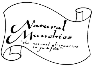 NATURAL MUNCHIES &quot;THE NATURAL ALTERNATIVE TO JUNK FOOD&quot; trademark