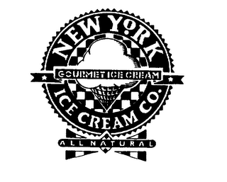 NEW YORK ICE CREAM CO. GOURMET ICE CREAM ALL NATURAL trademark