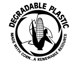 DEGRADABLE PLASTIC MADE WITH CORN...A RENEWABLE RESOURCE