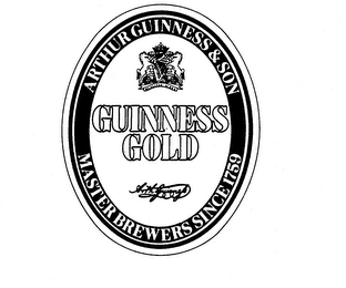 ARTHUR GUINNESS & SON GUINNESS GOLD MASTER BREWERS SINCE 1759