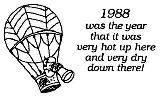 1988 WAS THE YEAR THAT IT WAS VERY HOT HERE AND VERY DRY DOWN THERE]