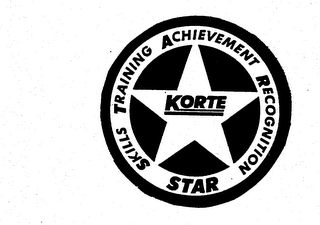 KORTE SKILLS TRAINING ACHIEVEMENT RECOGNITION STAR