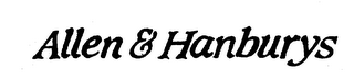 ALLEN & HANBURYS trademark