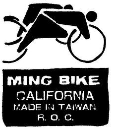 MING BIKE CALIFORNIA MADE IN TAIWAN R.O.C.