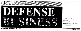 JANE'S DEFENSE BUSINESS