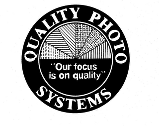 QUALITY PHOTO SYSTEMS "OUR FOCUS IS ON QUALITY" trademark