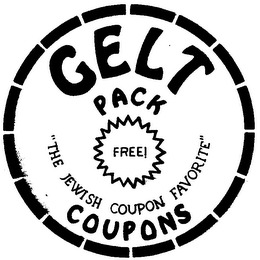 GELT PACK "THE JEWISH COUPON FAVORITE" COUPONS