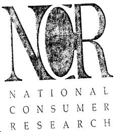NCR NATIONAL CONSUMER RESEARCH trademark