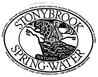 STONYBROOK NATURAL SPRING WATER trademark