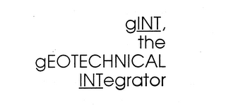 GINT, THE GEOTECHNICAL INTEGRATOR