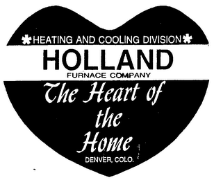 HEATING AND COOLING DIVISION HOLLAND FURNACE COMPANY THE HEART OF THE HOME