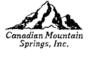 CANADIAN MOUNTAIN SPRINGS, INC.