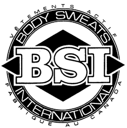 VETEMENTS ACTIF BODY SWEATS BSI INTERNATIONAL FABRIQUE AU CANADA