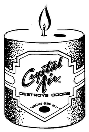 CRYSTAL AIR DESTROYS ODORS "AMAZING GREEN DOT"