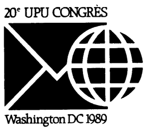 20E UPU CONGRES WASHINGTON DC 1989