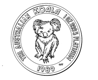 THE AUSTRALIAN KOALA 1 OZ 9995 PLATINUM 1989 MT