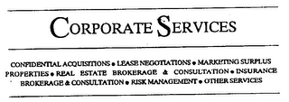 CORPORATE SERVICES