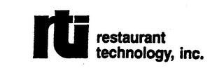 RTI RESTAURANT TECHNOLOGY, INC.