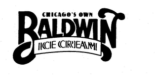 CHICAGO'S OWN BALDWIN ICE CREAM