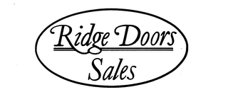 RIDGE DOORS SALES trademark