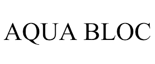 AQUA BLOC trademark