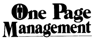 ONE PAGE MANAGEMENT